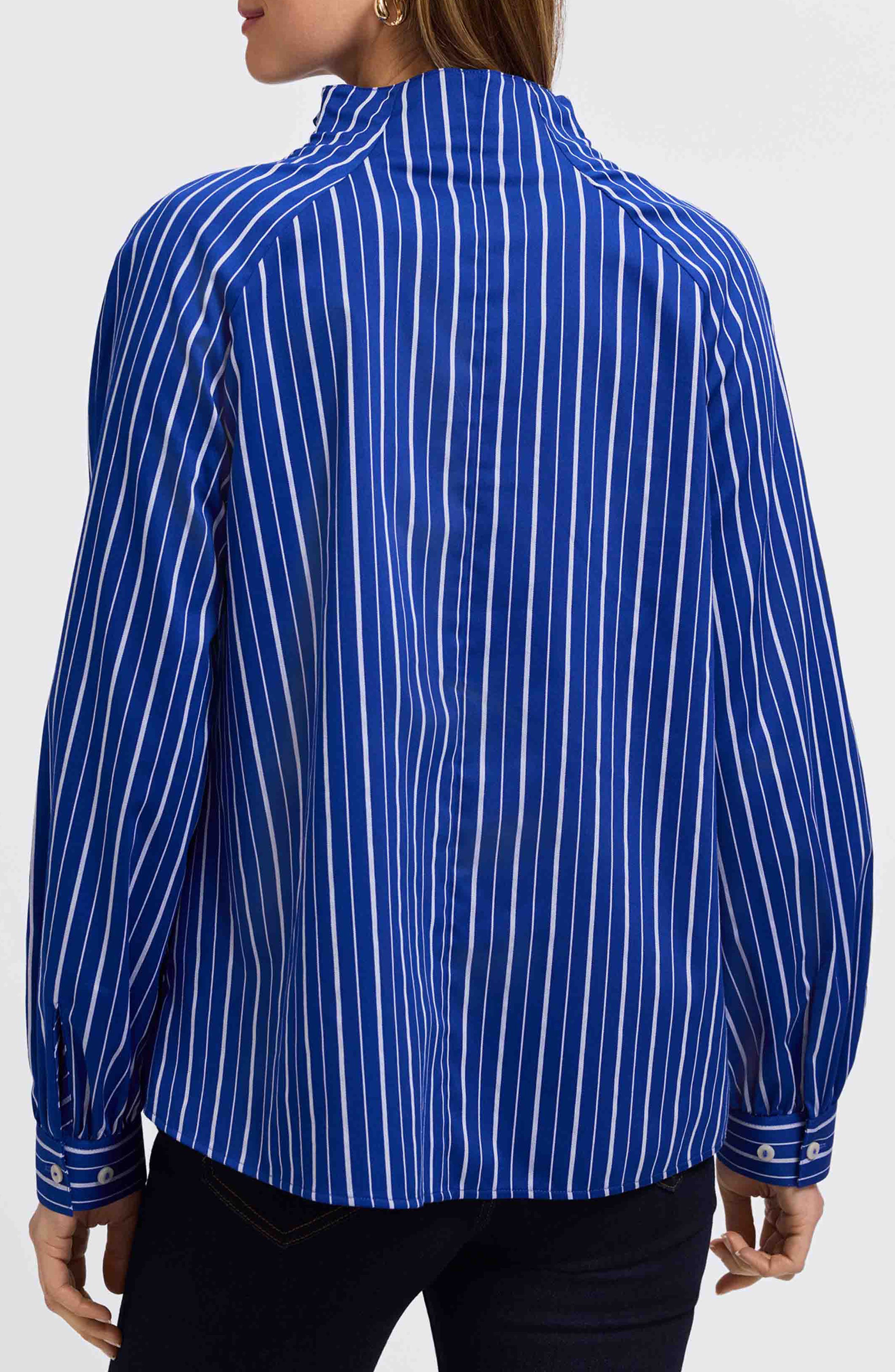 Daphne Stripe Stretch Cotton Blend Pullover Shirt - image 4
