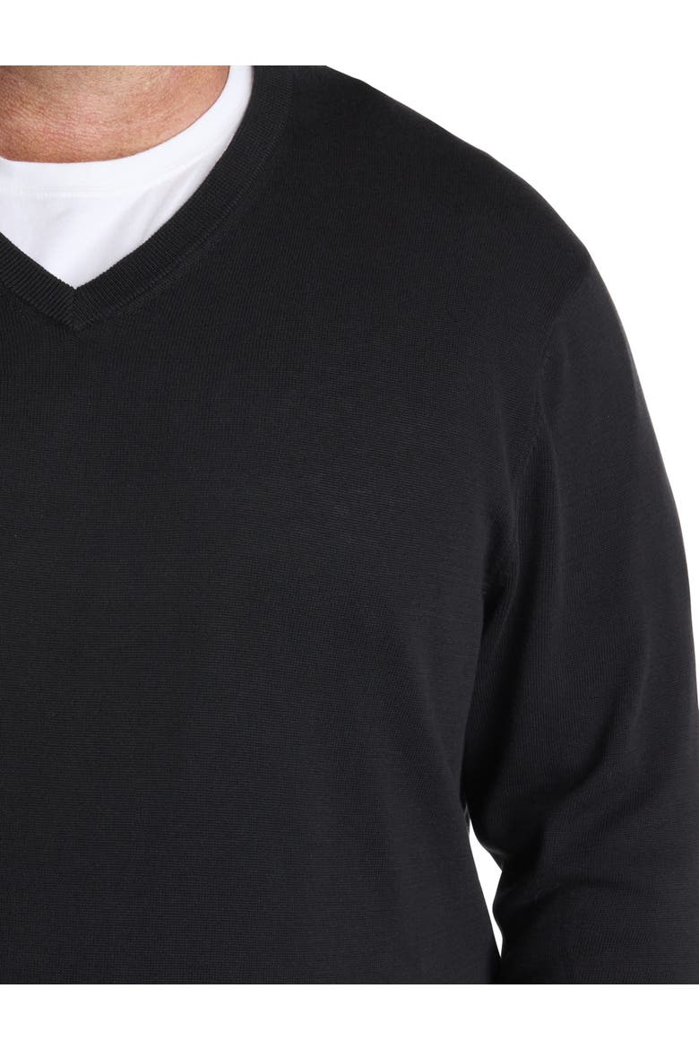 Big & Tall V-neck Pullover, Alternate, color, BLACK