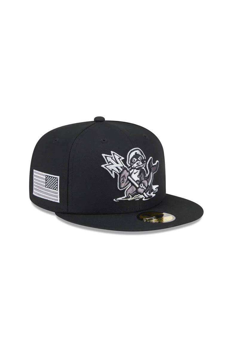 Men's New Era  Black Norfolk Tides Theme Nights 59FIFTY Fitted Hat, Main, color, Black