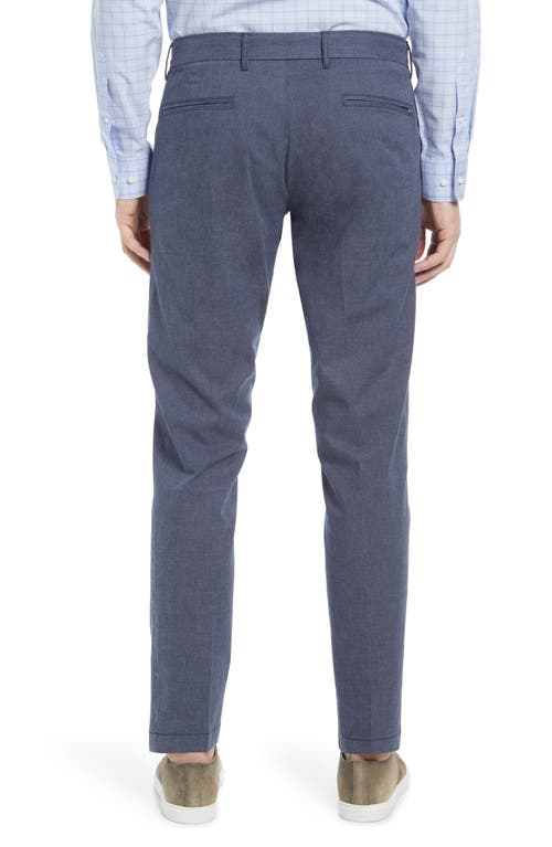 Nordstrom Slim Fit Coolmax® Flat Front Performance Chinos In Navy Blazer Heather