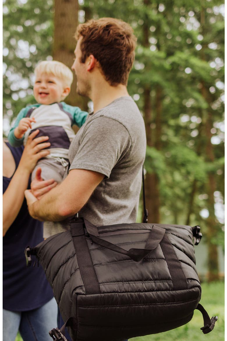 All-Day Quilted Washable Insulated Cooler Bag, Alternate, color, OBSIDIAN BLACK