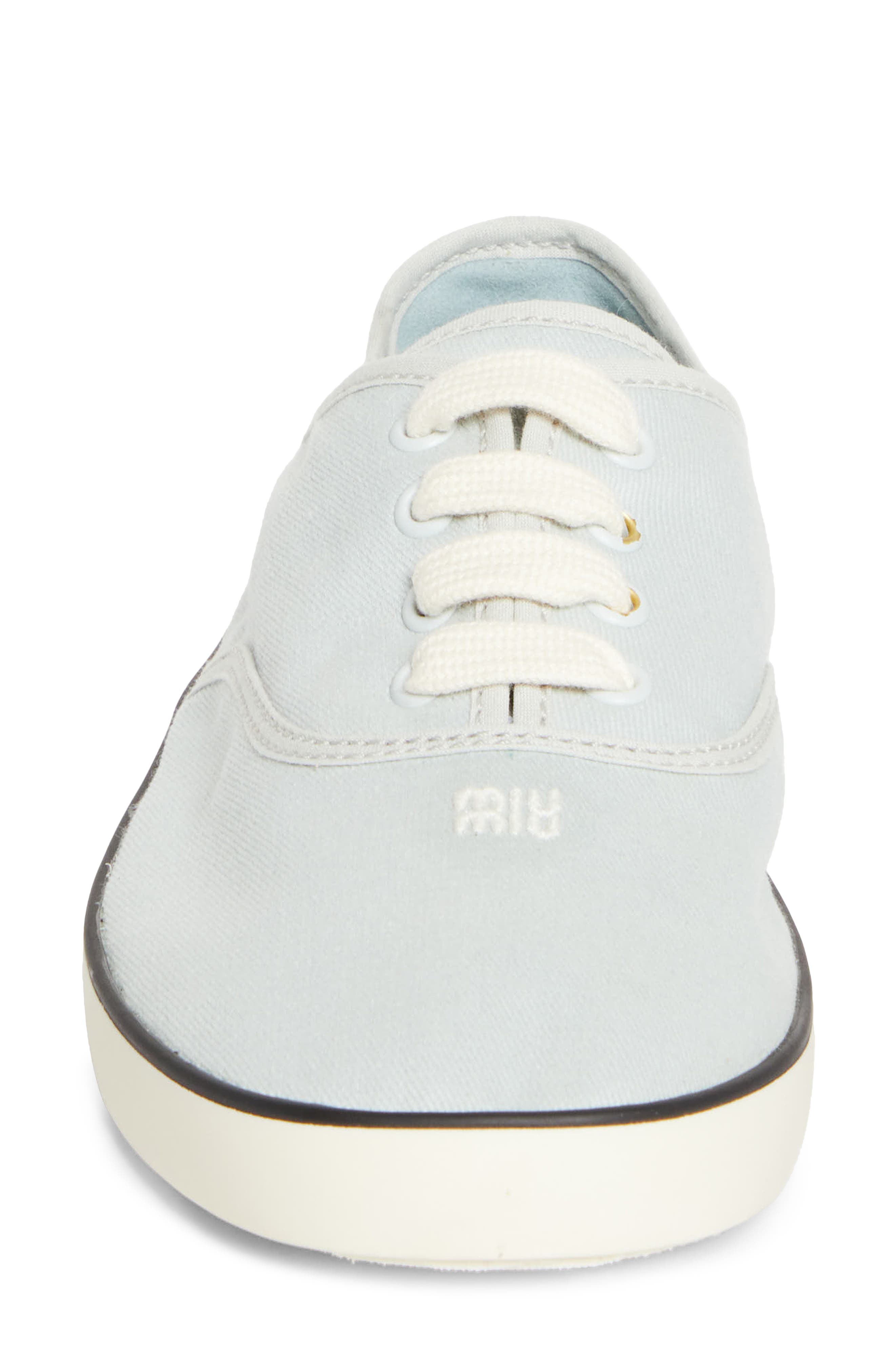 Miu Miu Low Top Canvas Sneaker, Alternate, color, Blue