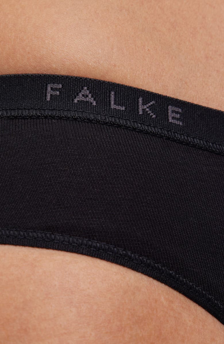 Falke Daily Comfort 2-Pack Stretch Cotton Bikini Briefs, Alternate, color, Black