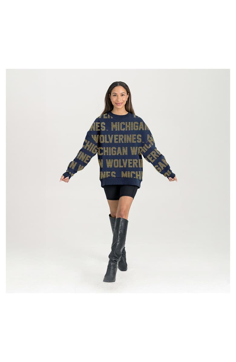 GAMEDAY COUTURE Women's Gameday Couture  Navy Michigan Wolverines Hype Era Sweatshirt, Alternate, color, Navy