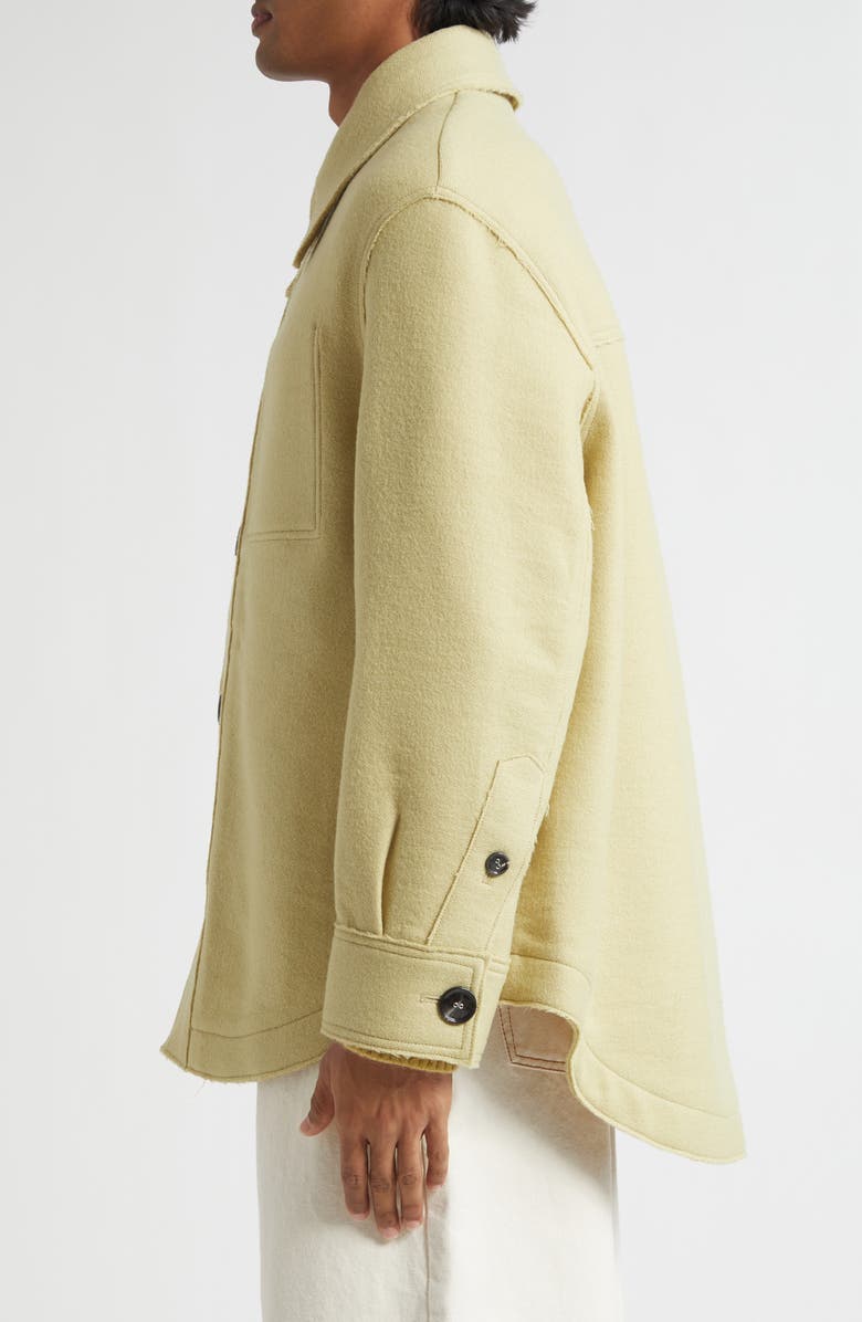 AMI PARIS Raw Edge Water Repellent Virgin Wool Jacket, Alternate, color, Anis