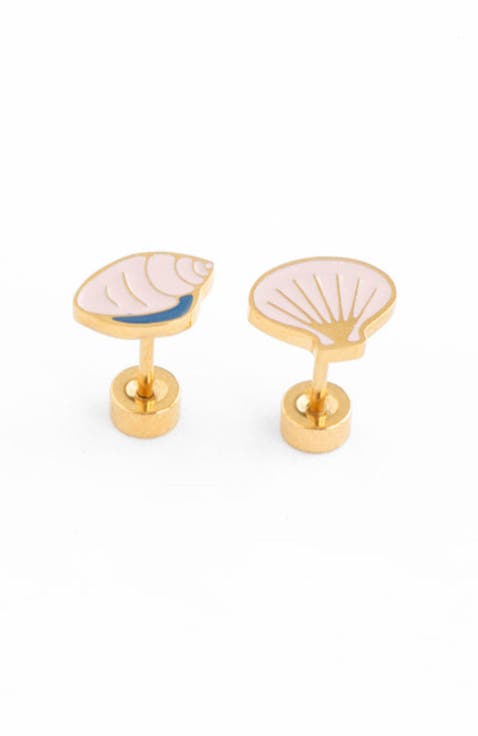 Shell Stud Earrings