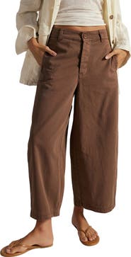 Free People Lay Down Ankle Wide Leg Chinos