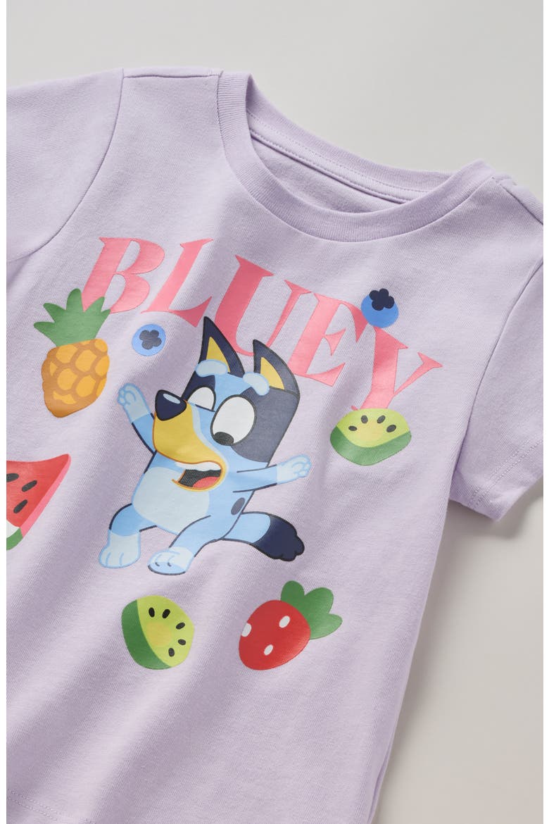 Kids' Cotton Graphic T-Shirt, Alternate, color, PURPLE PETAL BLUEY