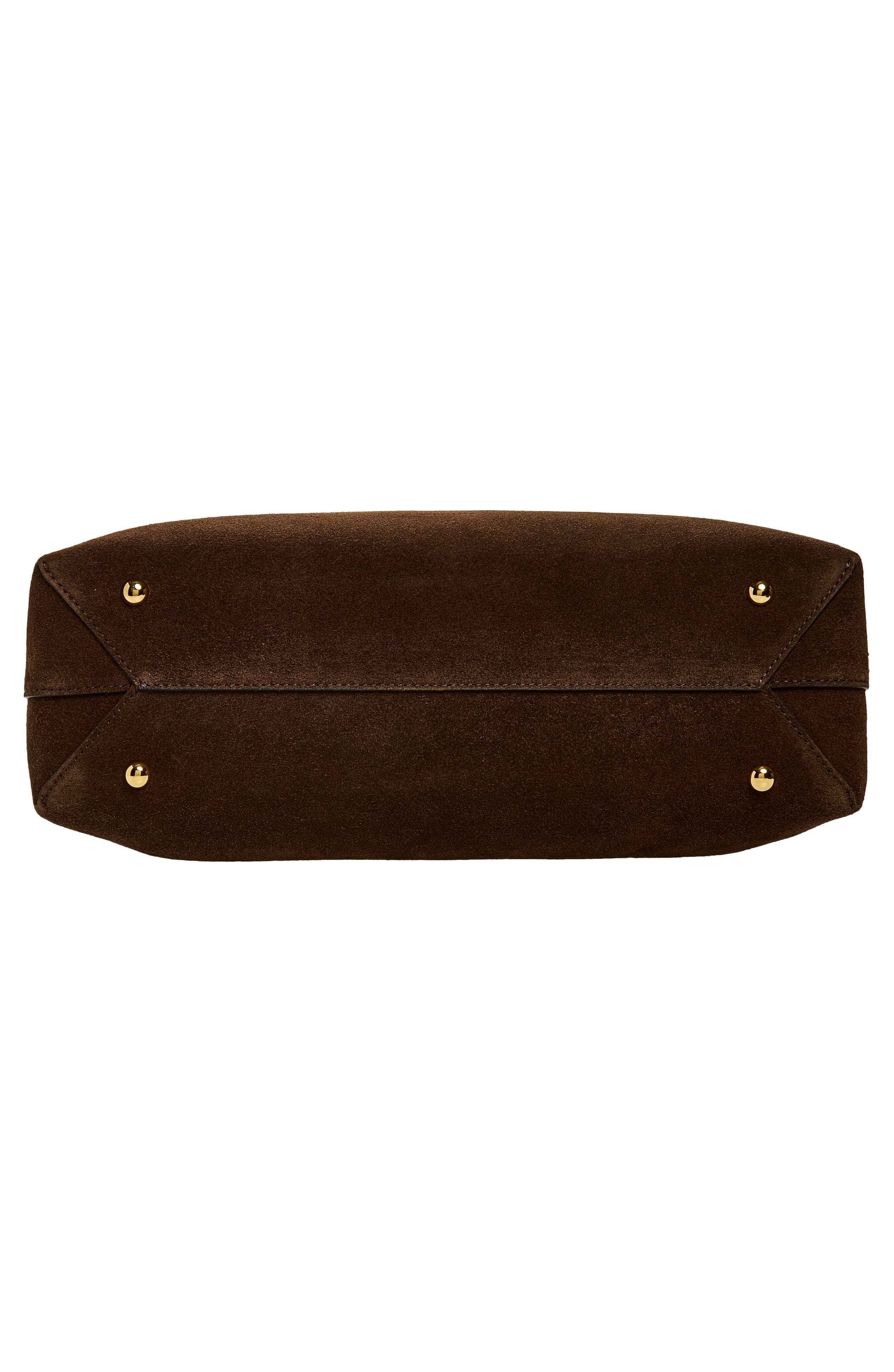 The Midi Suede Stockholm Bag, Alternate, color, MOCHA