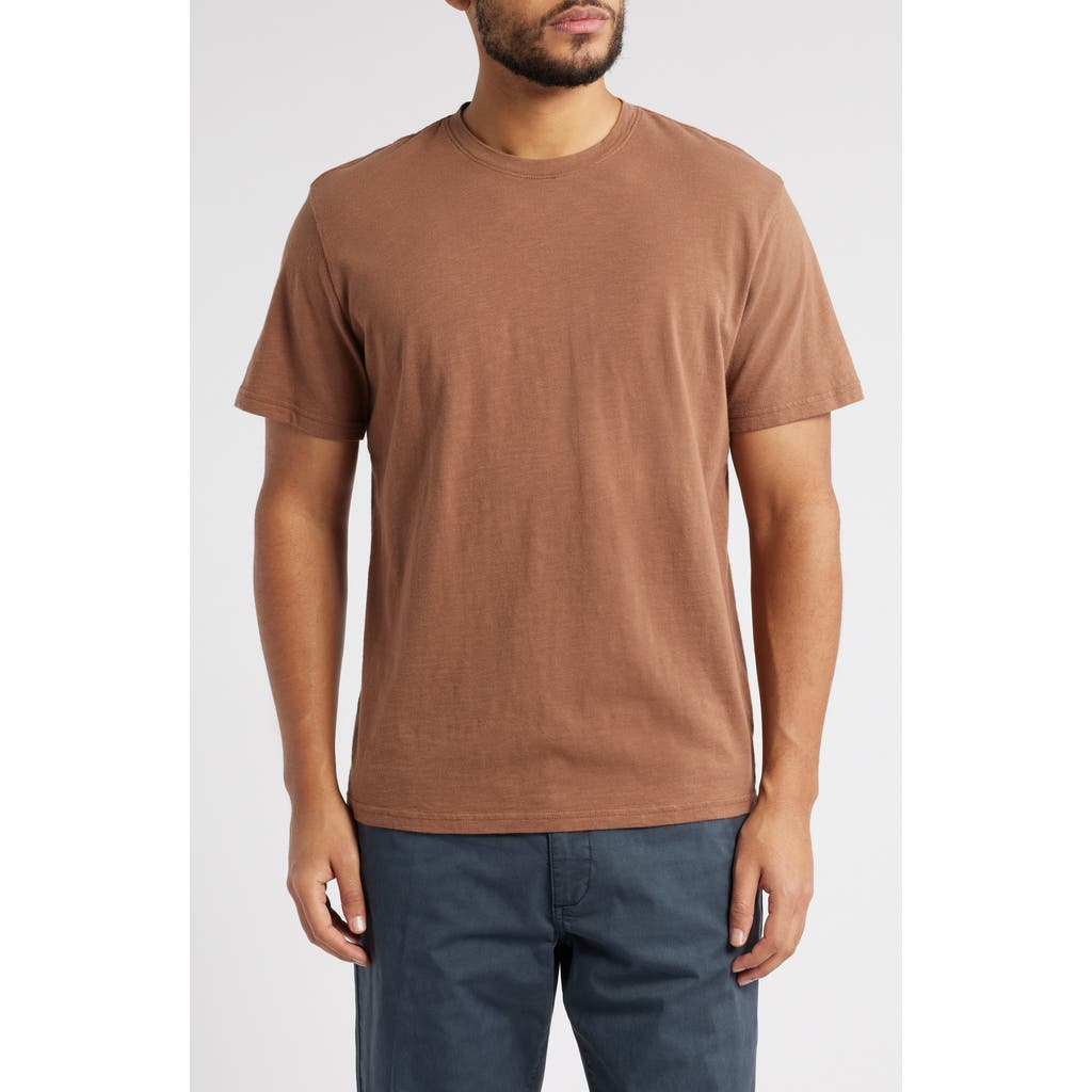 Treasure & Bond Lived In Slub Jersey Crewneck T-shirt In Brown