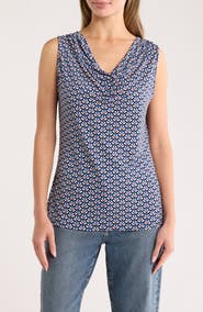 T Tahari Cowl Neck Sleeveless Top