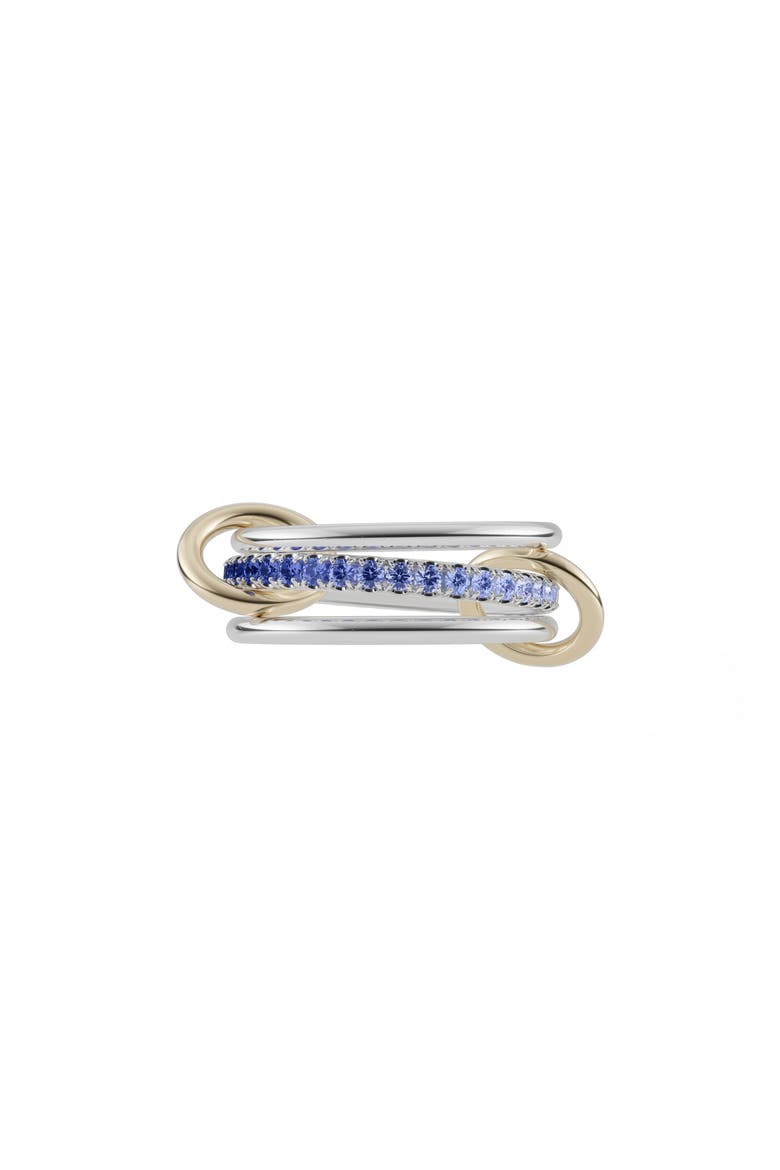 Tigris Ombré Blue Sapphire Stack Ring, Main, color, SILVER