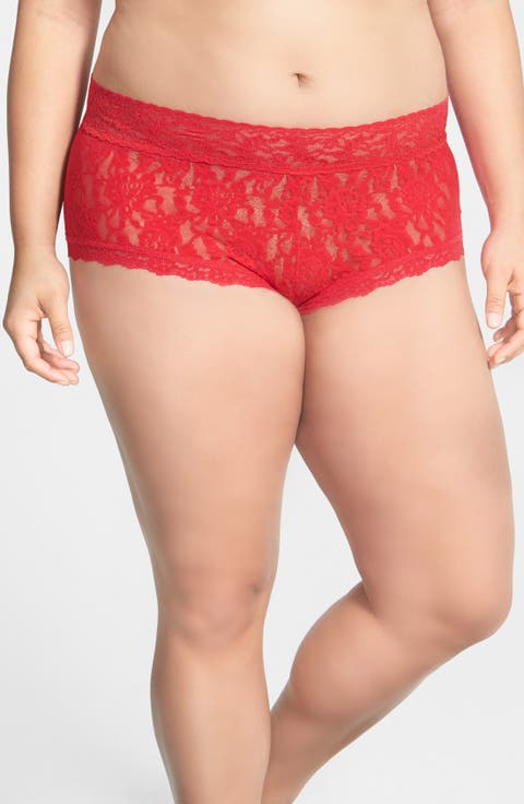 Stretch Lace Boyshorts (Plus Size)