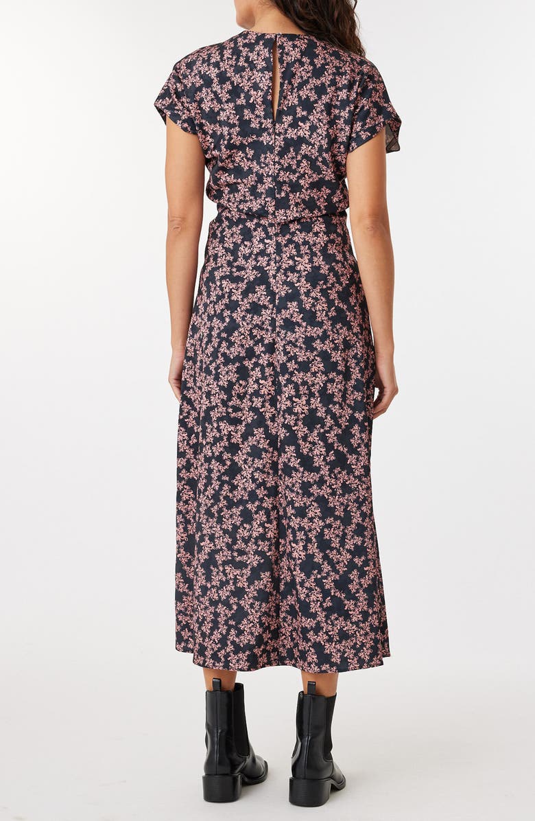 Scotch & Soda Floral Satin Midi Dress, Alternate, color,