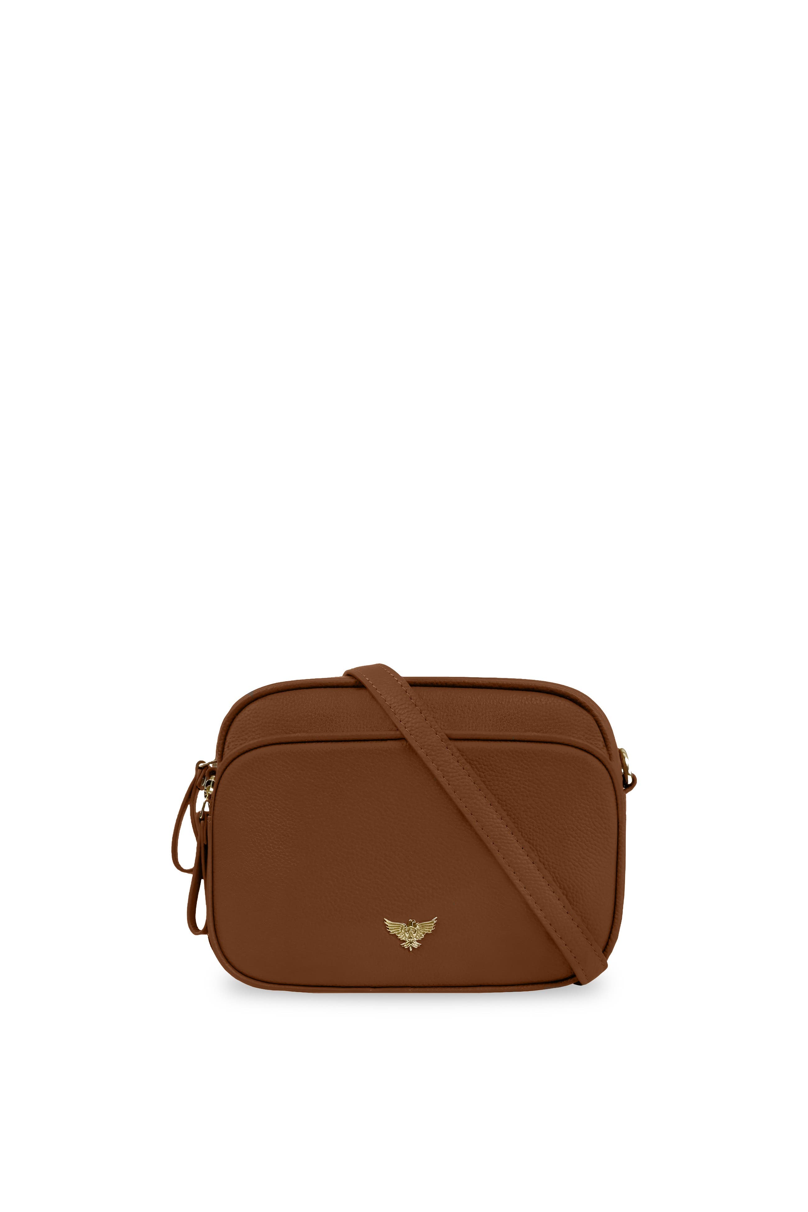 The Betty Leather Crossbody Bag, Main, color, Tan