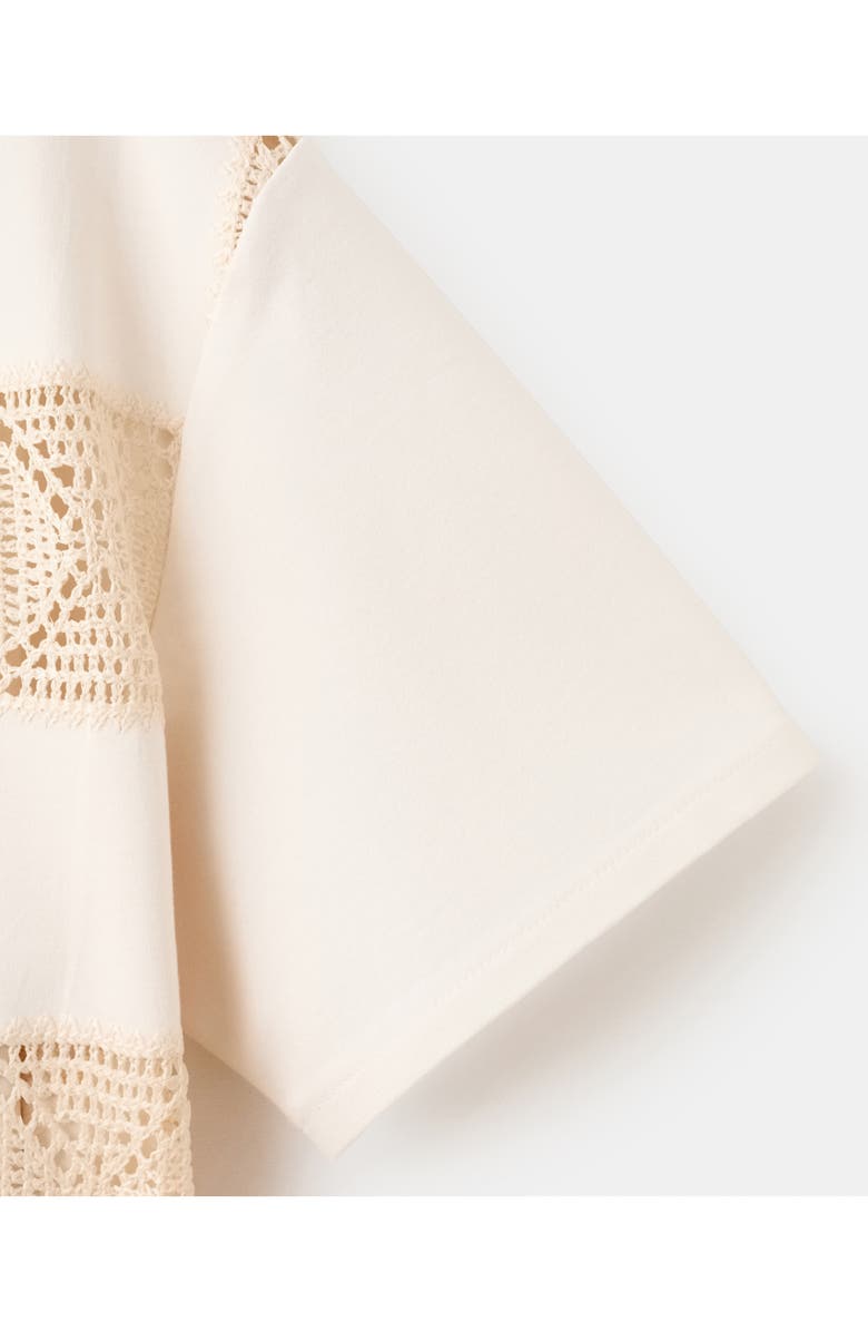 MANGO Lace Inset T-Shirt, Alternate, color, 