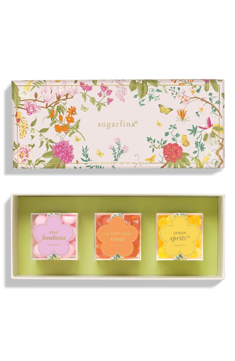 sugarfina Garden Party 3-Piece Candy Cube Bento Box, Main, color,