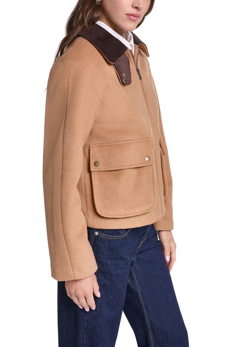 Wool Blend Barn Jacket, Alternate, color, CAMEL