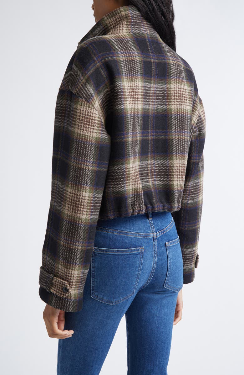 Veronica Beard Bateman Plaid Wool Blend Jacket, Alternate, color, Black/ Taupe Multi