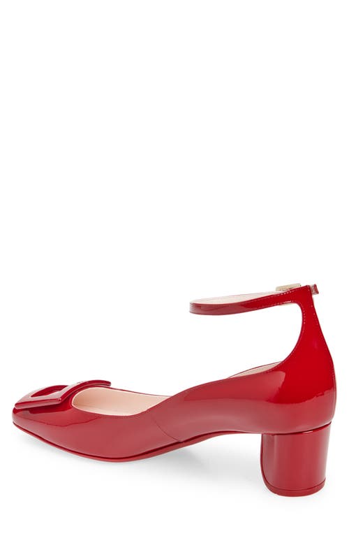 Shop Roger Vivier U Look Ankle Strap Pump In Rubino Scuro