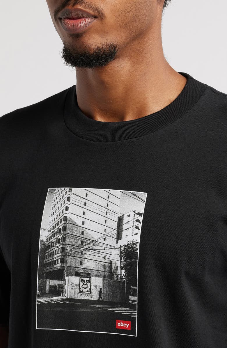 Obey Osaka Photo Cotton Graphic T-Shirt, Alternate, color, 