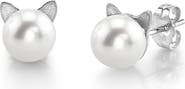 The Pearl Source Freshwater Pearl Cat Cathy Earrings