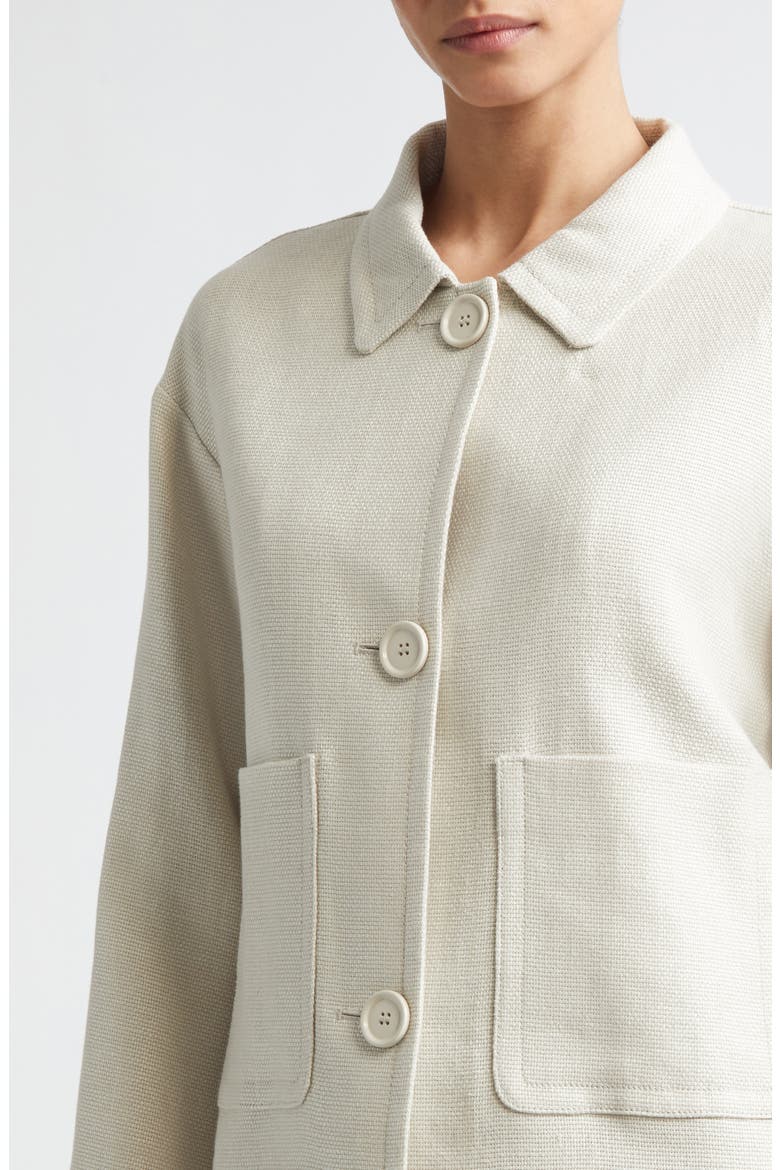 Dattero Stretch Flax & Cotton Jacket, Alternate, color, IVORY