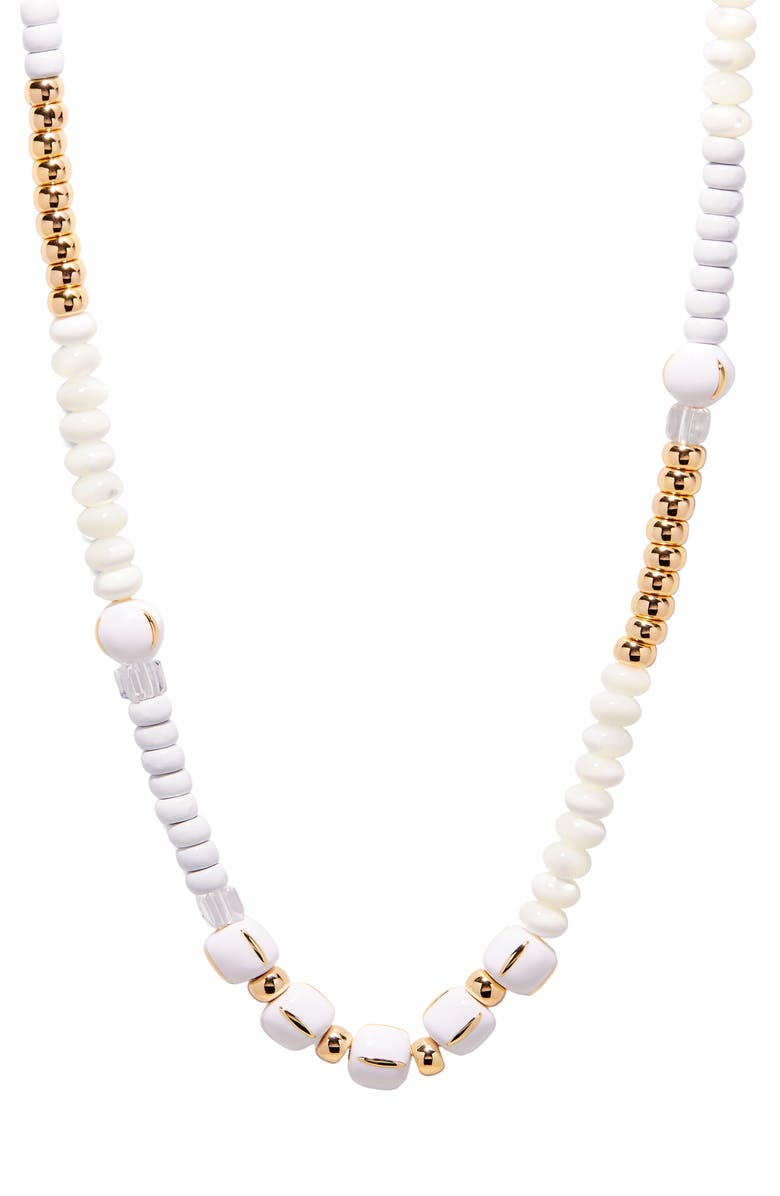 Brook and York Paloma Beaded Necklace, Main, color, Gold/ White