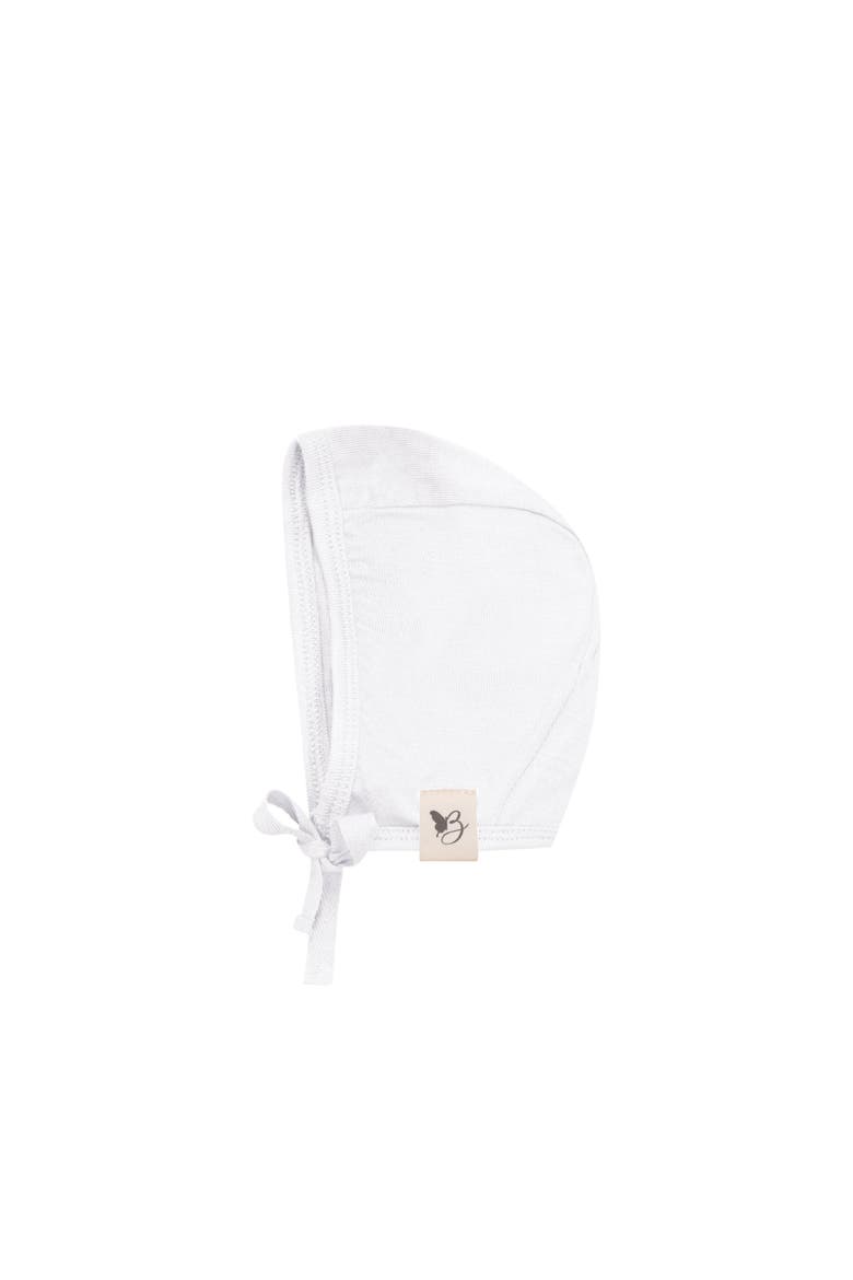 Girl Knit Bonnet with Strap Tie, Main, color, White