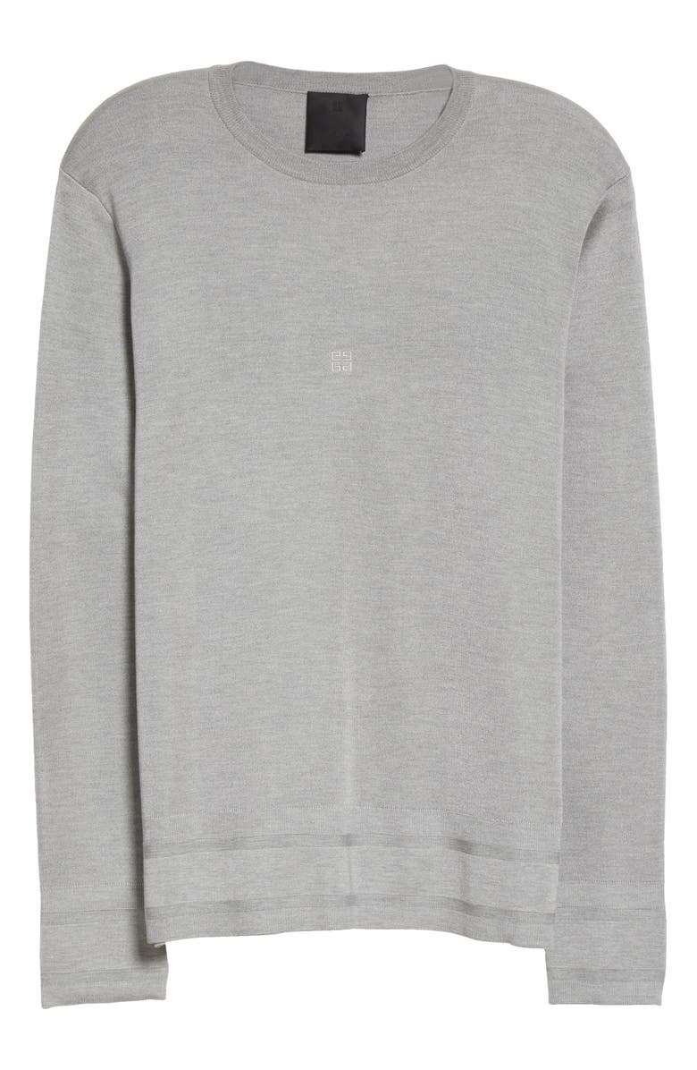 Givenchy 4G Crewneck Silk Sweater, Alternate, color, 