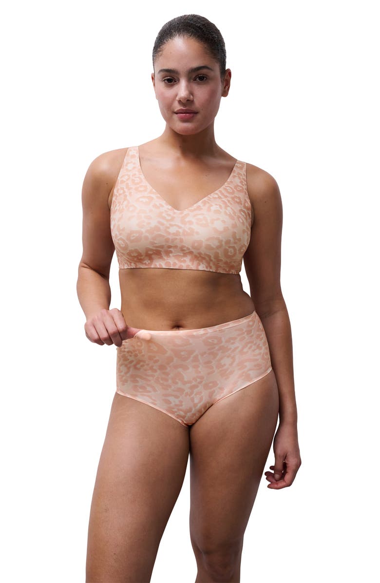 Chantelle Lingerie Soft Stretch High Cut Briefs, Alternate, color, Leo Blush