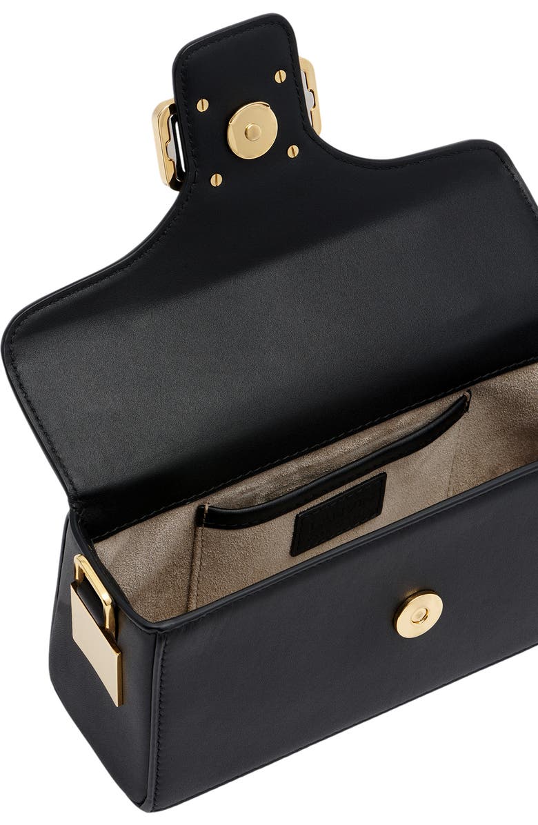 Lanvin Nano Pencil Cat Leather Bag, Alternate, color, Black