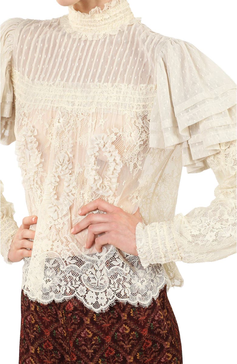 Anna Sui Victorian Lace Victorian Blouse, Alternate, color,