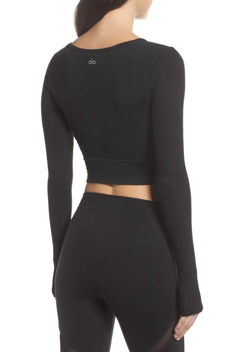 Cover Long Sleeve T-Shirt, Alternate, color, BLACK