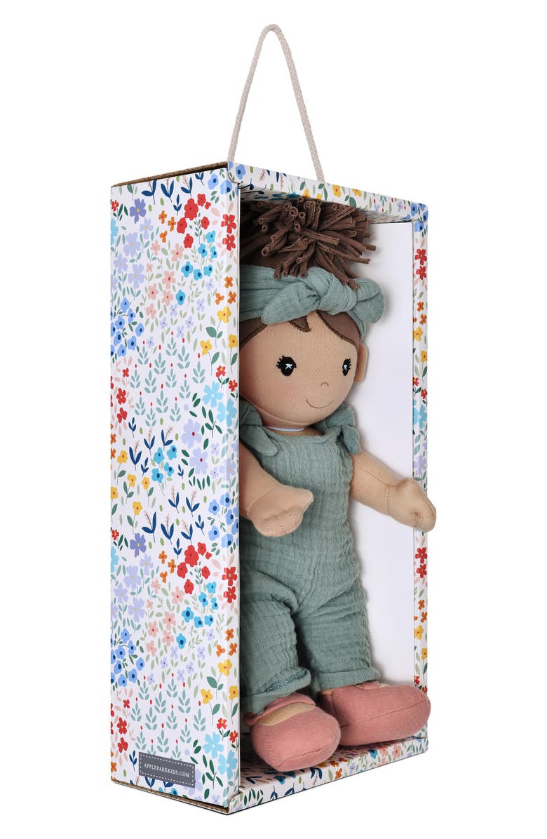 APPLE PARK Soft Organic Cotton Baby Doll, Alternate, color, Teal