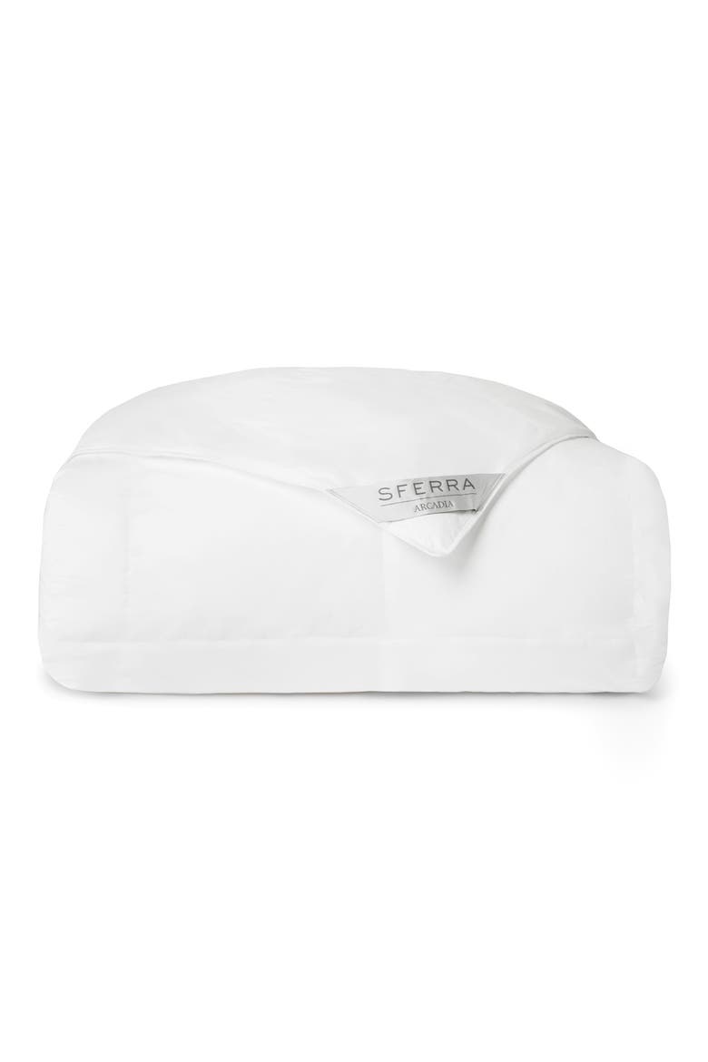 Arcadia Down Alternative King Duvet, Main, color, WHITE