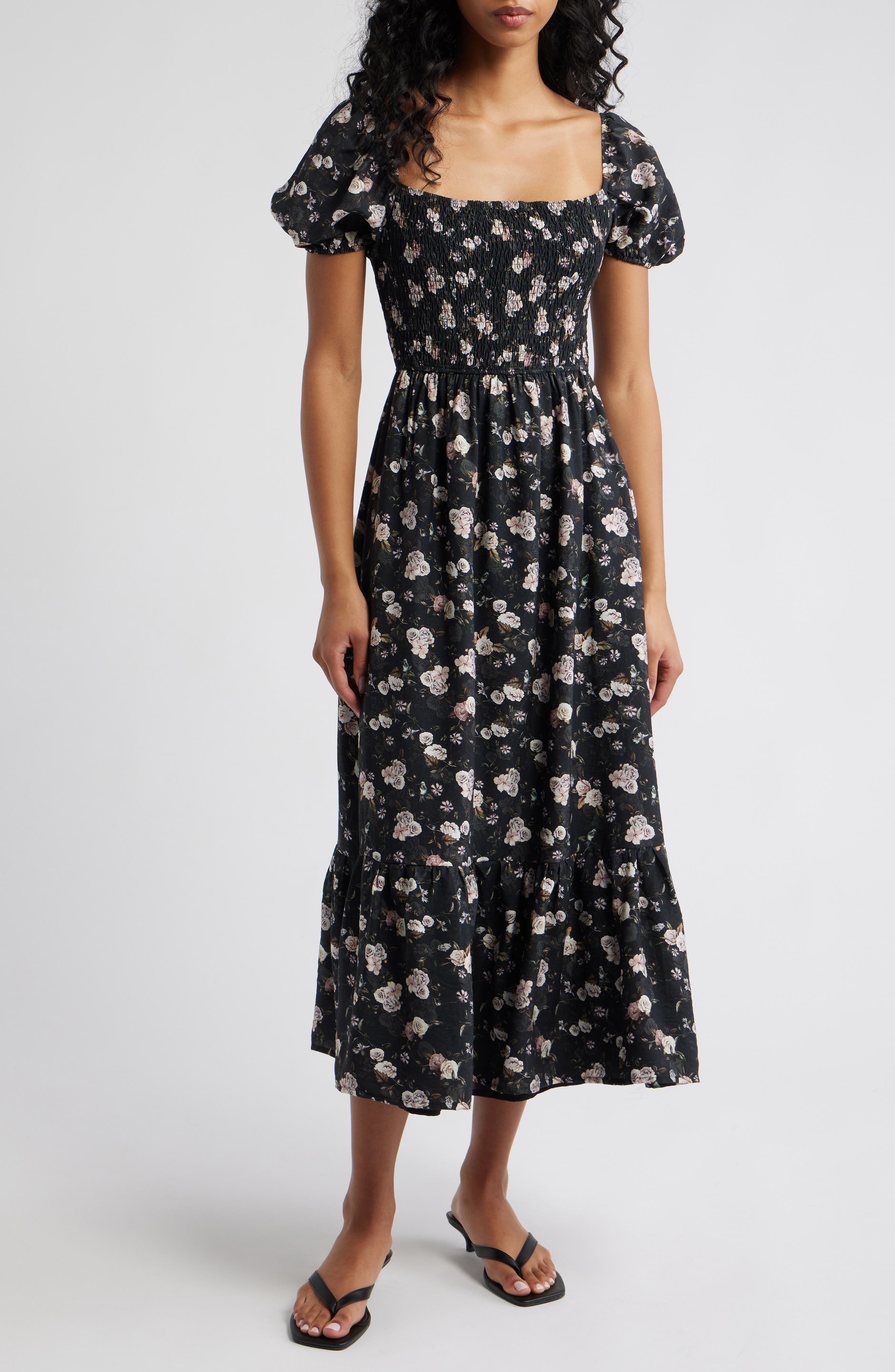 Petal & Pup Cecelia Floral Puff Sleeve Maxi Dress