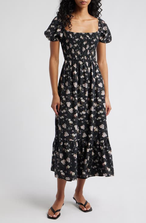 Cecelia Floral Puff Sleeve Maxi Dress
