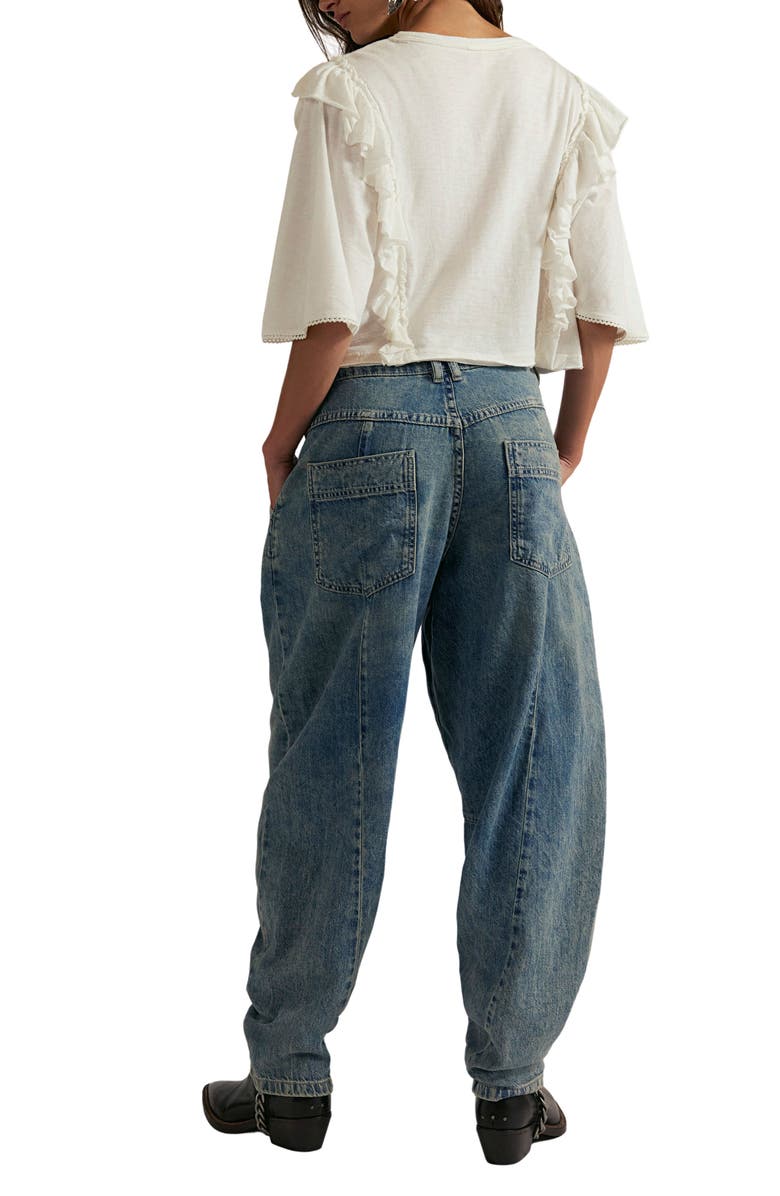 Free People Heartland High Waist Baggy Jeans, Alternate, color, Creekstone