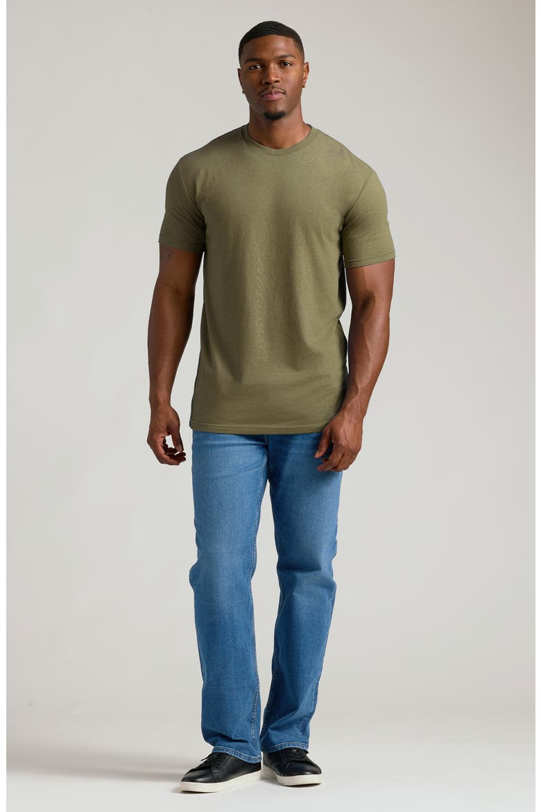 Short Sleeve Crewneck T-Shirt, Alternate, color, HEATHER MILITARY GREEN