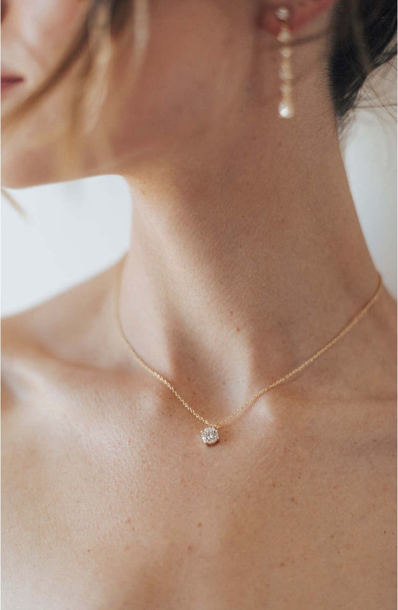 Untamed Petals Joelle Crystal Pendant, Alternate, color, Gold