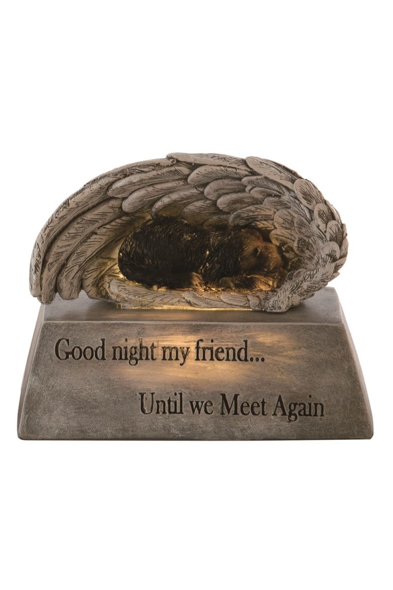 6.75 Inch Gray Spring Solar Memorial Stone Decor Polyresin Decorative Object for Spring, Main, color, Gray