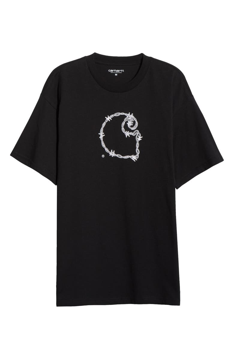 Carhartt Work In Progress Barbwire Organic Cotton Graphic T-Shirt, Main, color, Black