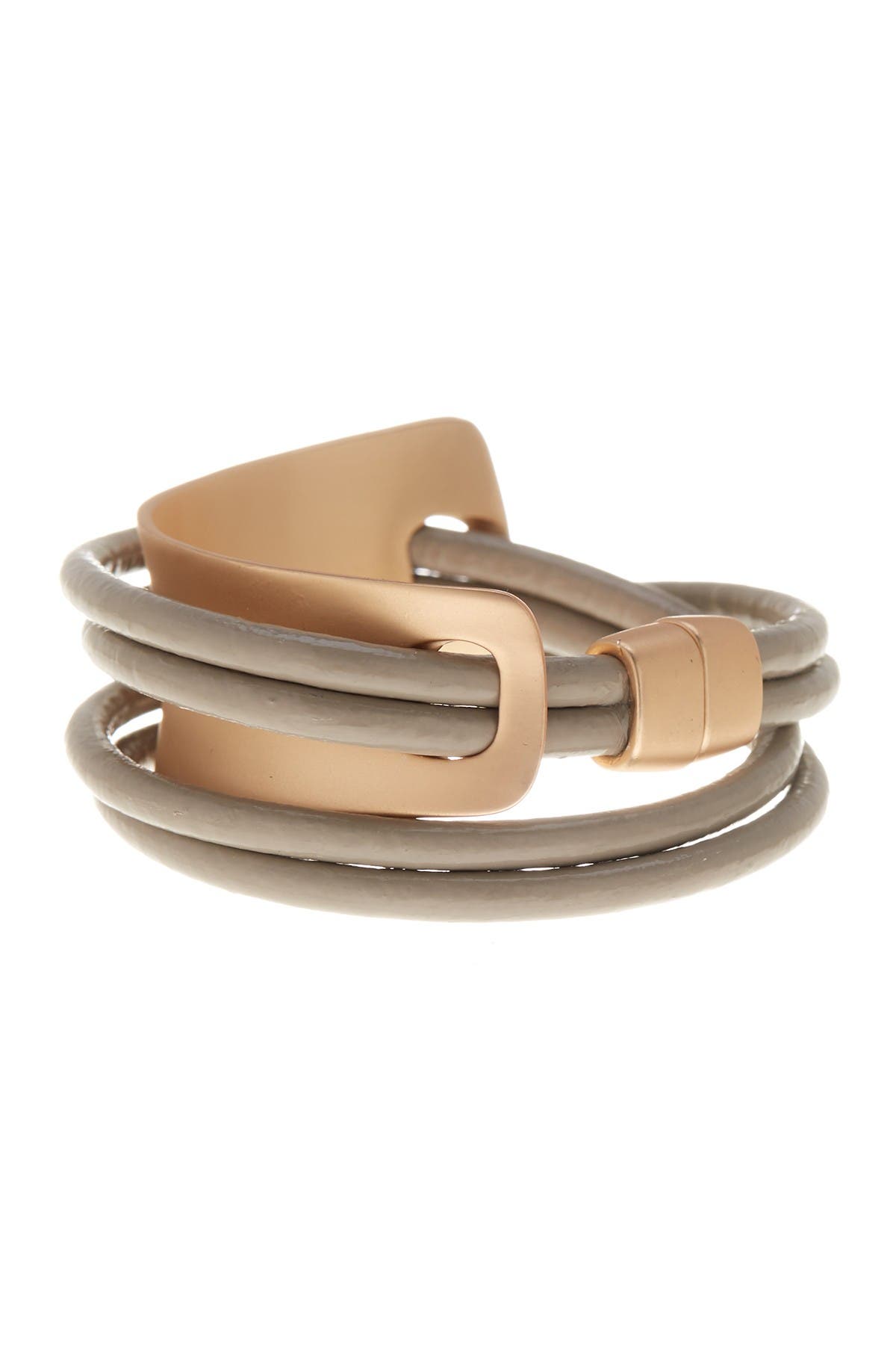 Taupe Gladiator Wrap Leather Bracelet