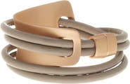 SAACHI Taupe Gladiator Wrap Leather Bracelet
