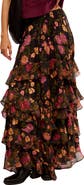 Free People Lolita Floral Ruffle Maxi Skirt
