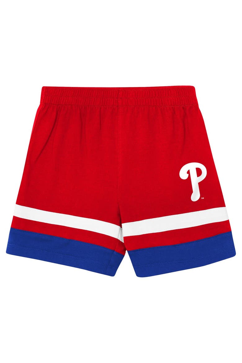 Preschool Outerstuff Red Philadelphia Phillies Ground Ball T-Shirt & Shorts Set, Alternate, color, Red