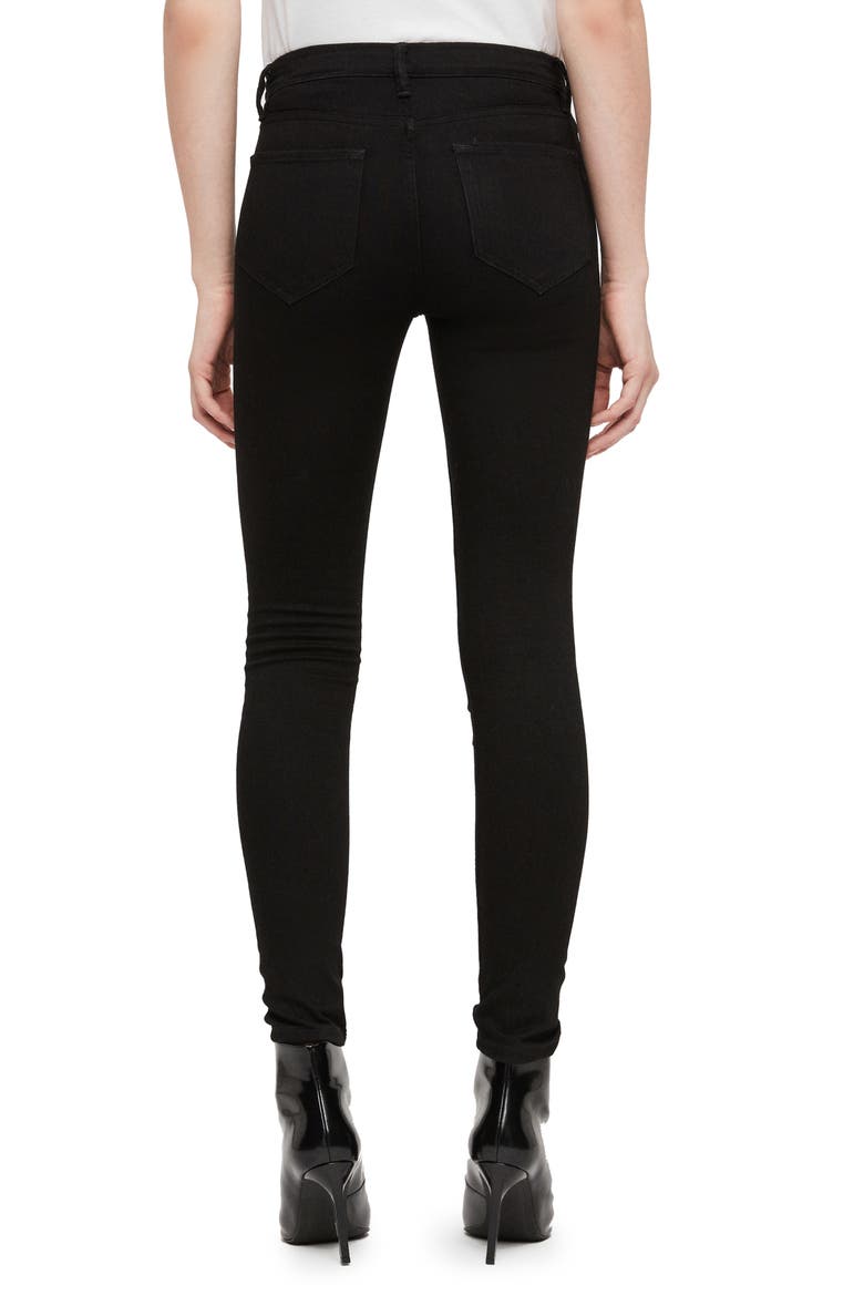 Grace Skinny Jeans, Alternate, color, JET BLACK