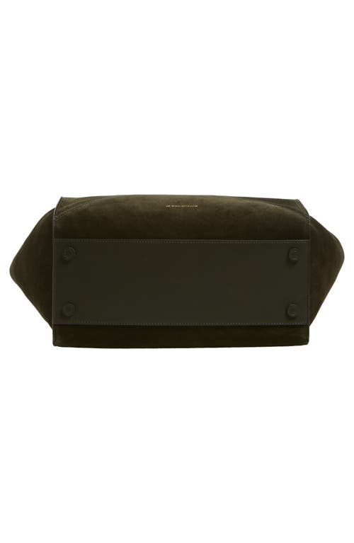 Victoria Beckham Womens Dark Olive Victoria Small Suede Tote Bag In Green