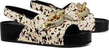 Tory Burch Jessa Genuine Calf Hair Slingback Platform Sandal